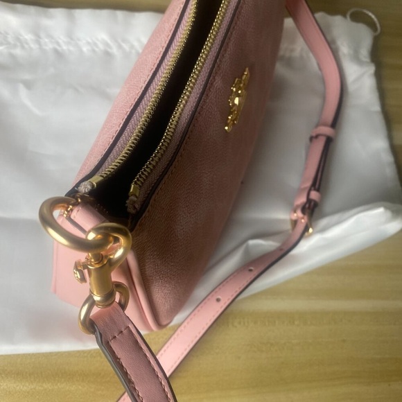 Coach Teri Shoulder Bag CV933 In Signature Pink Leather Crossbody Handbag - Picture 4 of 8